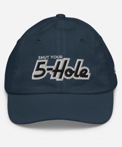 Shut Your 5-Hole Script Youth baseball cap